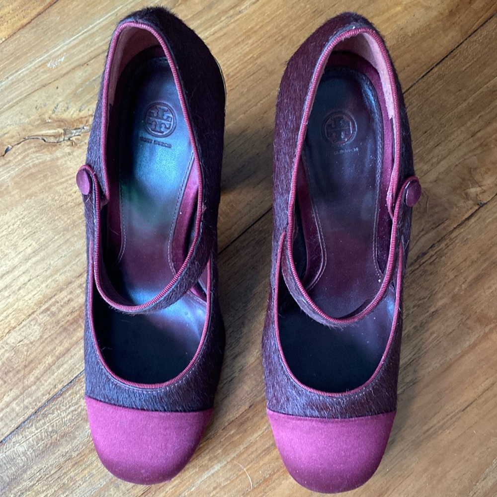 Tory Burch cap toe Mary Jane pumps, Imogene dragonfly, high heel